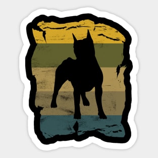 Amstaff Distressed Vintage Retro Silhouette Sticker